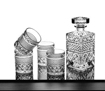 Whiskey Decanter with Glasses & Chilling Stones Gift Set